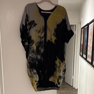 Religion oversized tie dye long tunic blouse/dress